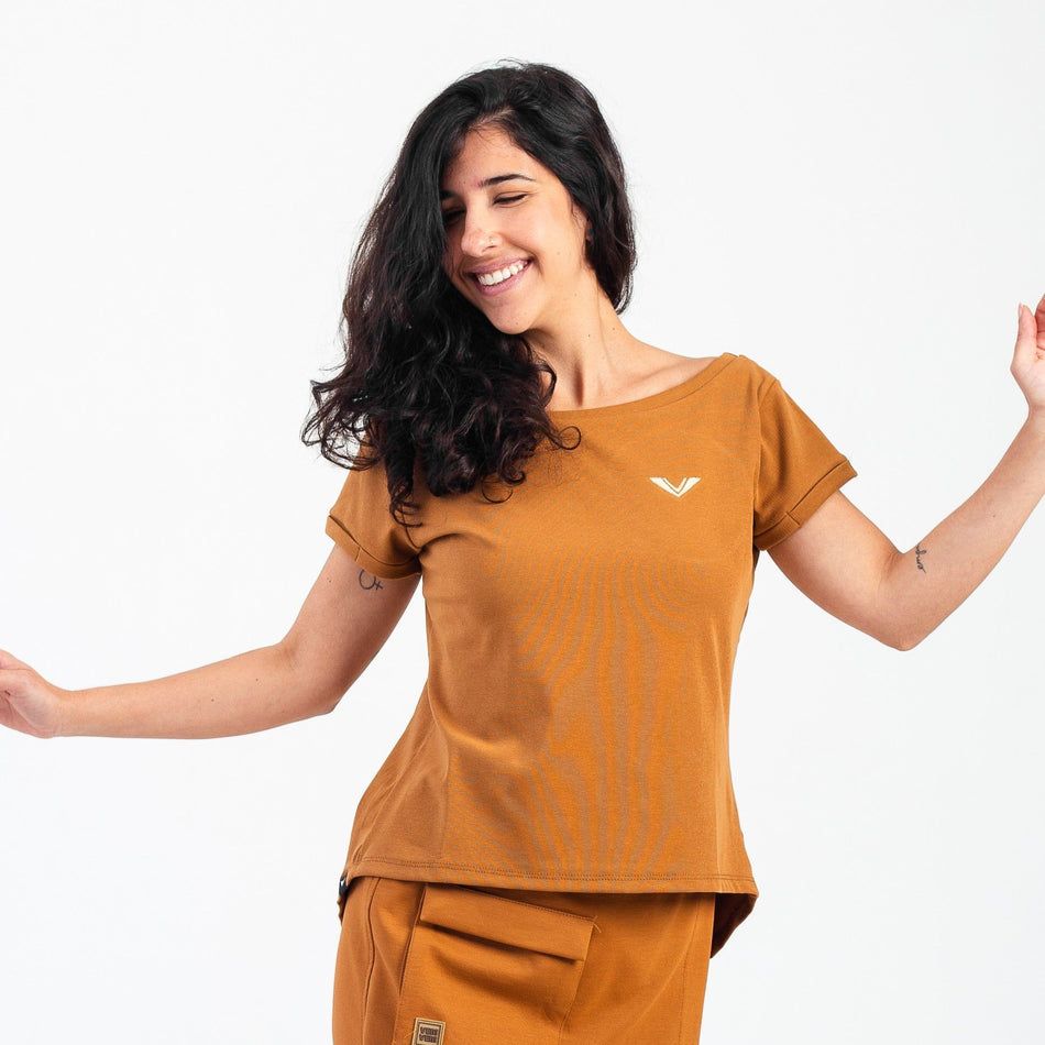 CAMISETA CANOA CEVIRA MARROM