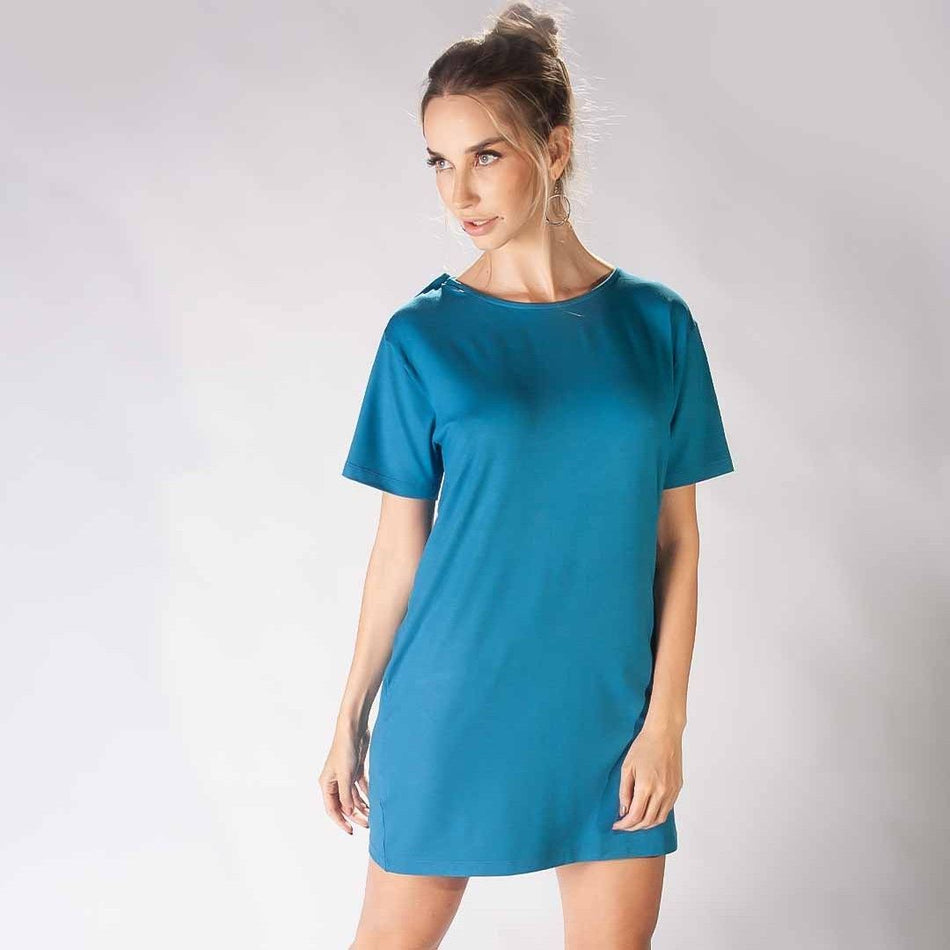VESTIDO RETO AZUL