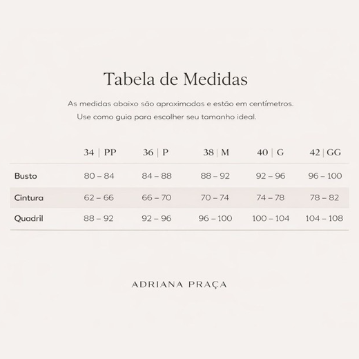 Tabela de Medidas
